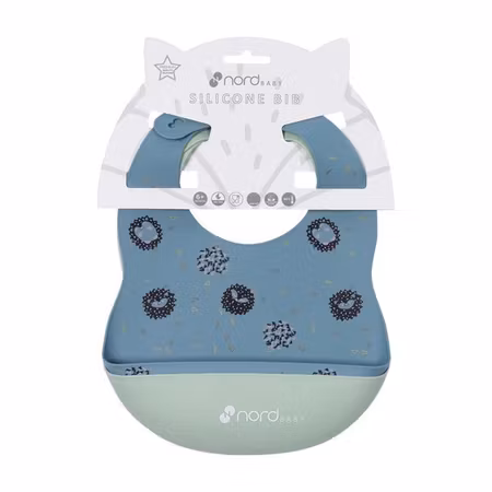 Nordbaby silicone bib 2pcs, Hedgehog