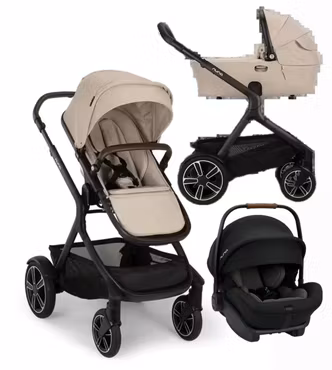 NUNA demi™ next Komplett vogn med Liggedel og Sittedel. Biscotti. + Gratis Nuna ARRA next Bilstol!