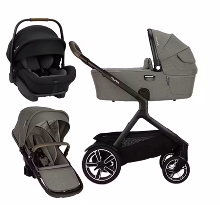 NUNA demi™ next Komplett vogn med Liggedel og Sittedel. PINE. + Gratis NUNA ARRA next Bilstol!