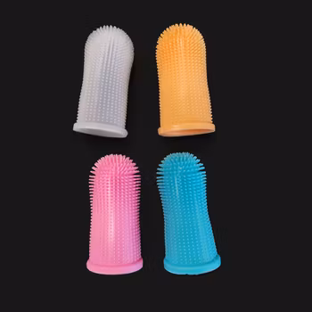 Finger tandborste silicon  4-Pack
