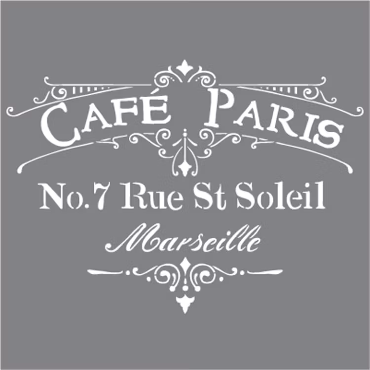 Stencil Cafe´Paris
