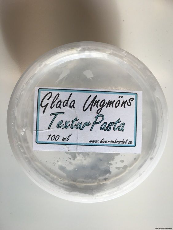 Glada Ungmöns Texturpasta struktur relief pasta vit permanent