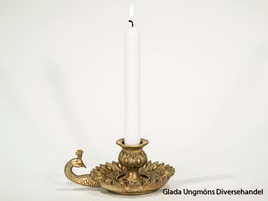 Ljusstake Påfågel