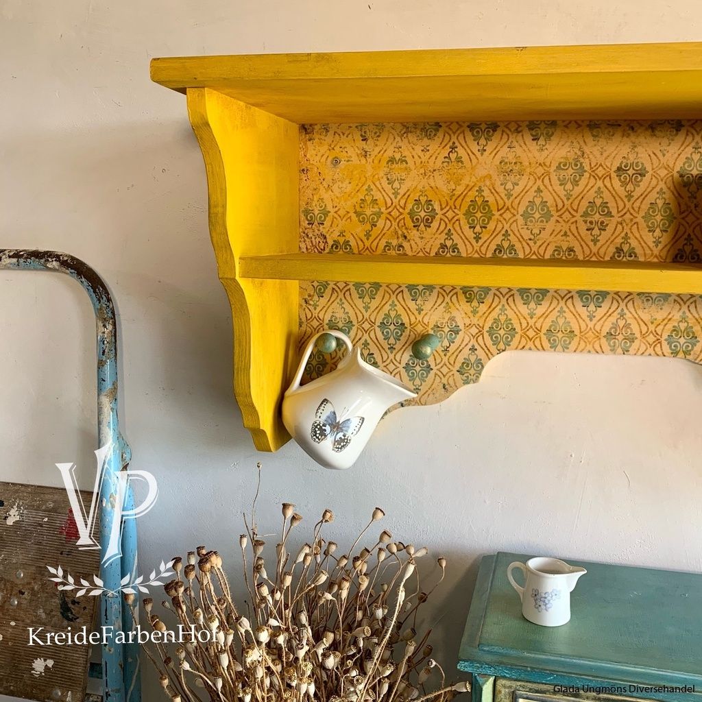 Re Design Decoupage Distressed deco byrå tissue paper Hylla kök badrum flower glada ungmöns diversehandel