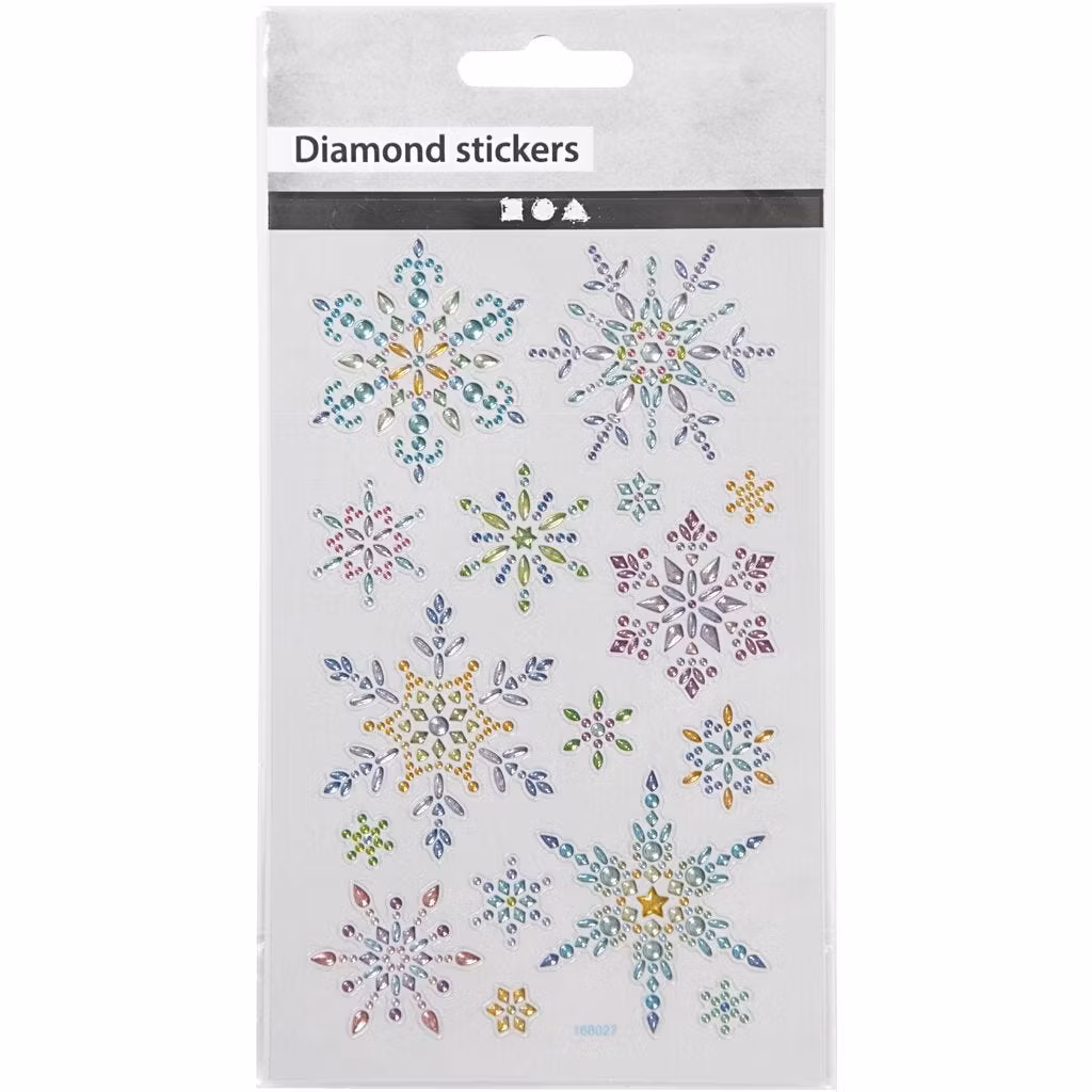 Diamond Stickers Snow  snö silver glitter dekaler glada ungmön