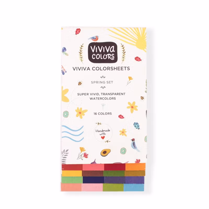 Viviva Colorsheets Spring Set platta koncentrerade akvarellfärger