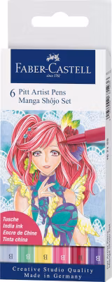 Manga tusch Faber-Castell 6st