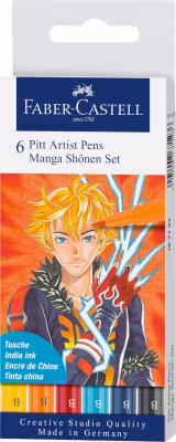 Manga tusch Faber-Castell 6st