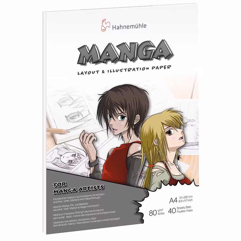 Mangablock Hahnemühle   80g A4 40ark  blödsäkert syrafritt glada ungmön