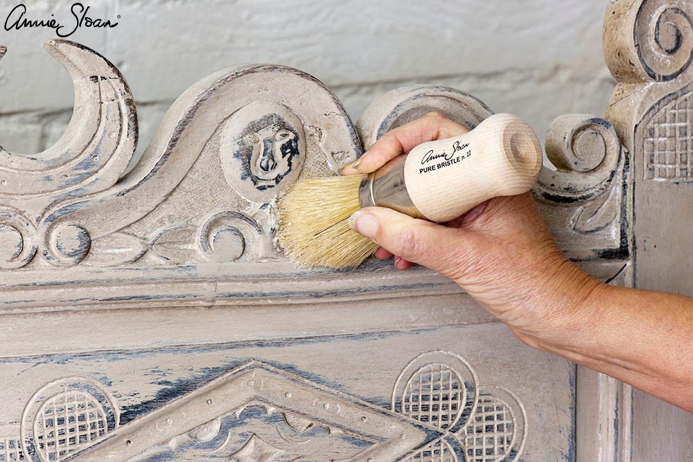 Annie Sloan Chalk paint Country Grey målad stol gavel Glada ungmöns diversehandel bild 8