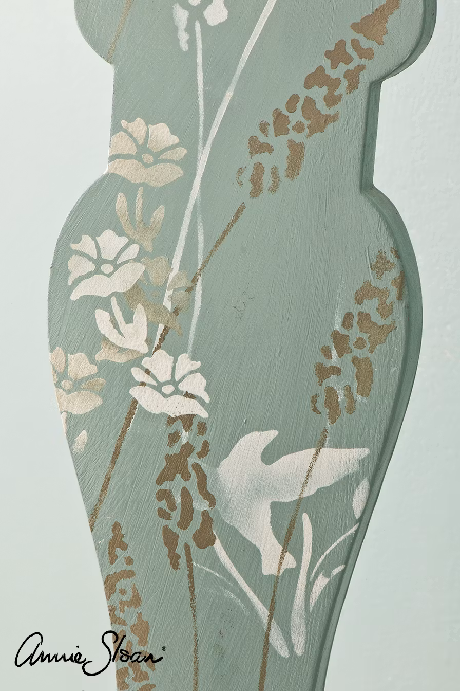 Annie Sloan Chalk paint Duck Egg Blue målad stol Glada ungmöns diversehandel bild 8