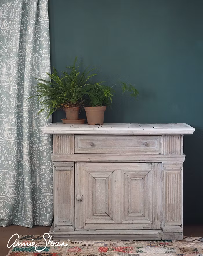 Annie Sloan Chalk paint Duck Egg Blue målad stol Glada ungmöns diversehandel bild 12