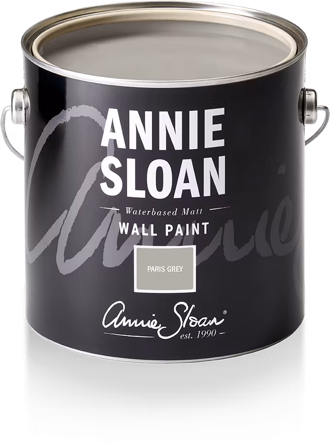 Annie Sloan Wall Paint  Paris Grey, Väggfärg Grå, mild, Glada Ungmön