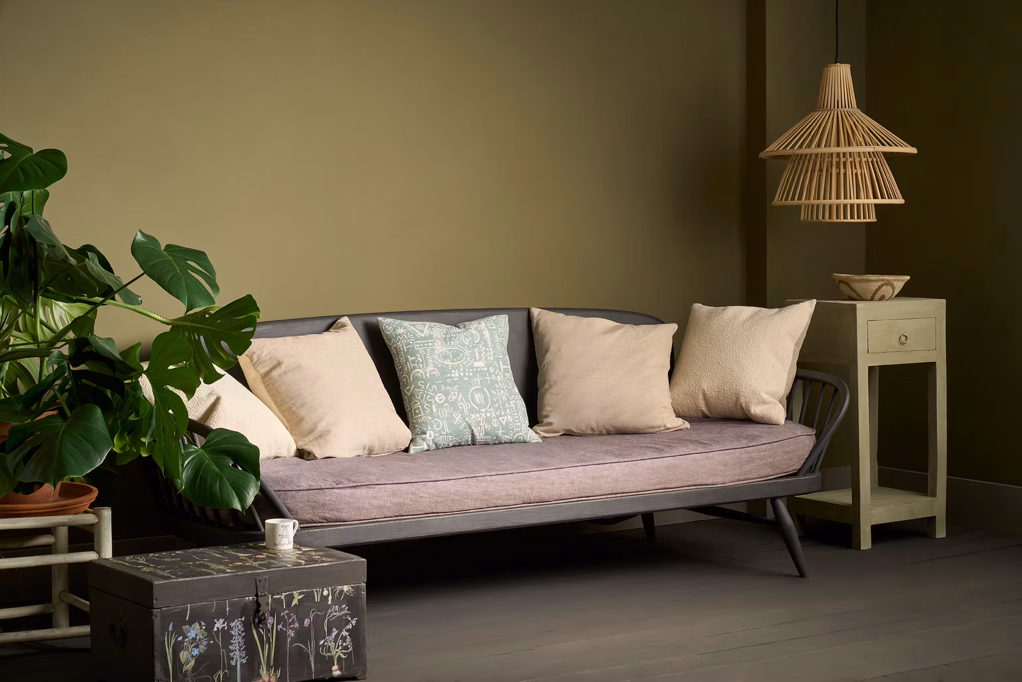 Annie Sloan Wall Paint Olive, Väggfärg, Ljust Mossgrön, Bladgrön, Glada Ungmön