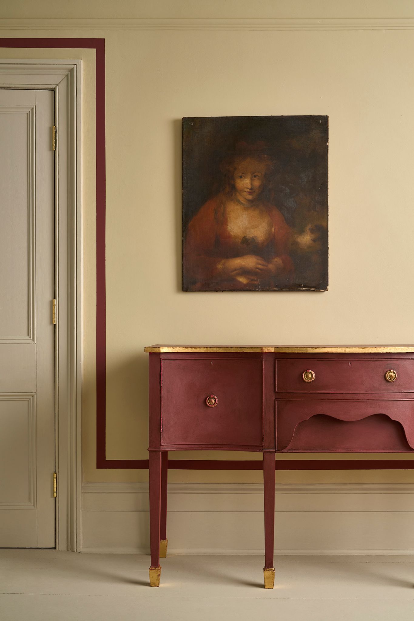 Annie Sloan Wall Paint Old Ochre, Väggfärg, Beige, Mörkt Cremefärgad, Hud, Glada Ungmön