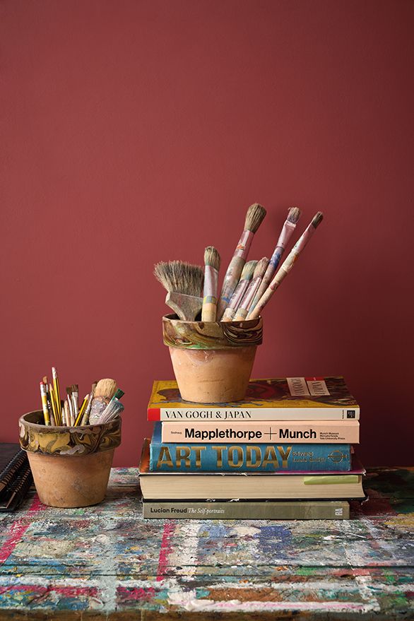 Annie Sloan Wall Paint Primer Red, Väggfärg, Mörkt brunröd, Terrakotta, Glada Ungmön