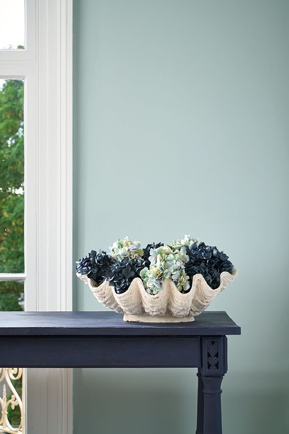 Annie Sloan Wall Paint  Upstate Blue väggfärg grön blå interiör glada ungmöns diversehandel 4
