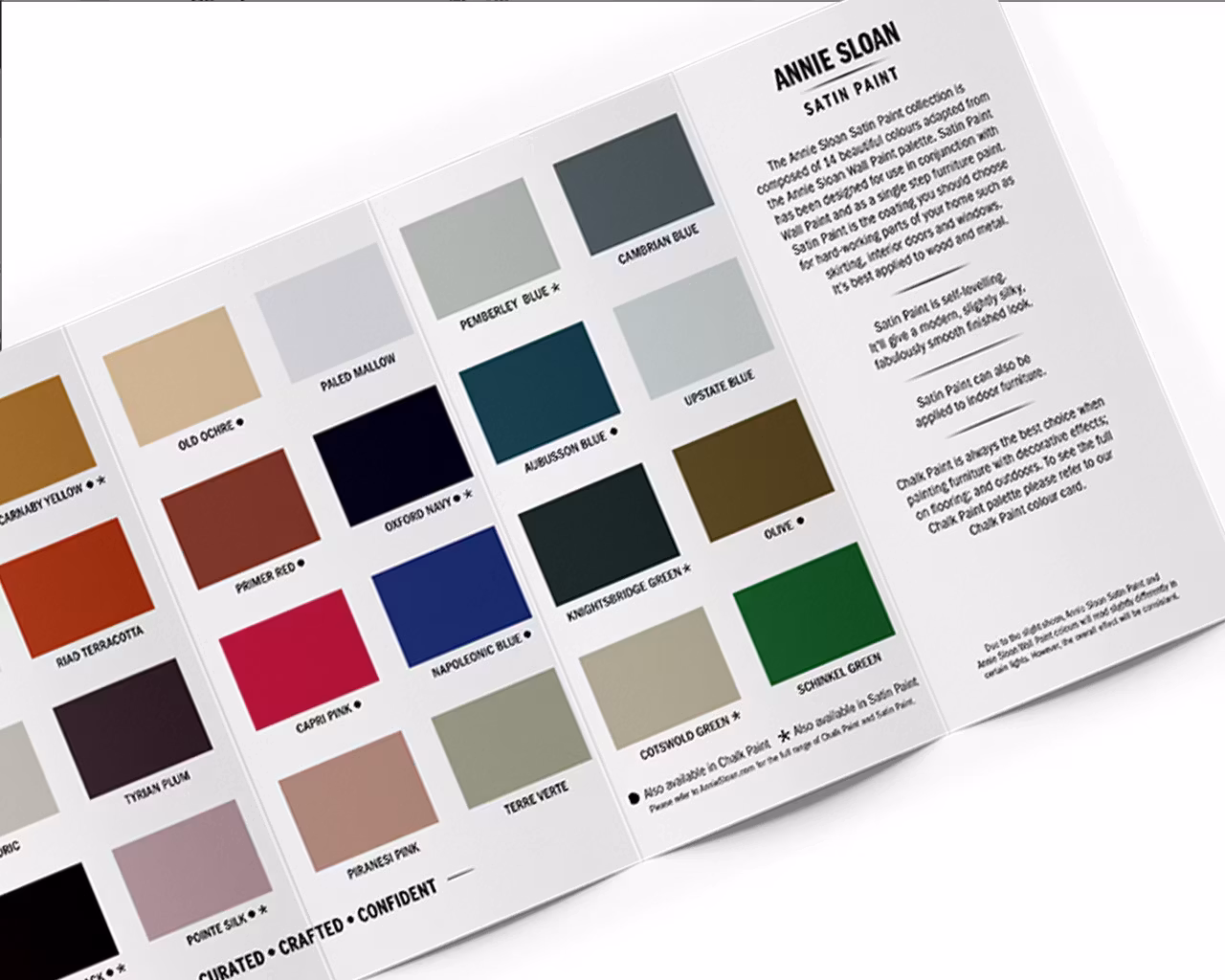 Annie Sloan Färgkarta Wall Paint & Satin