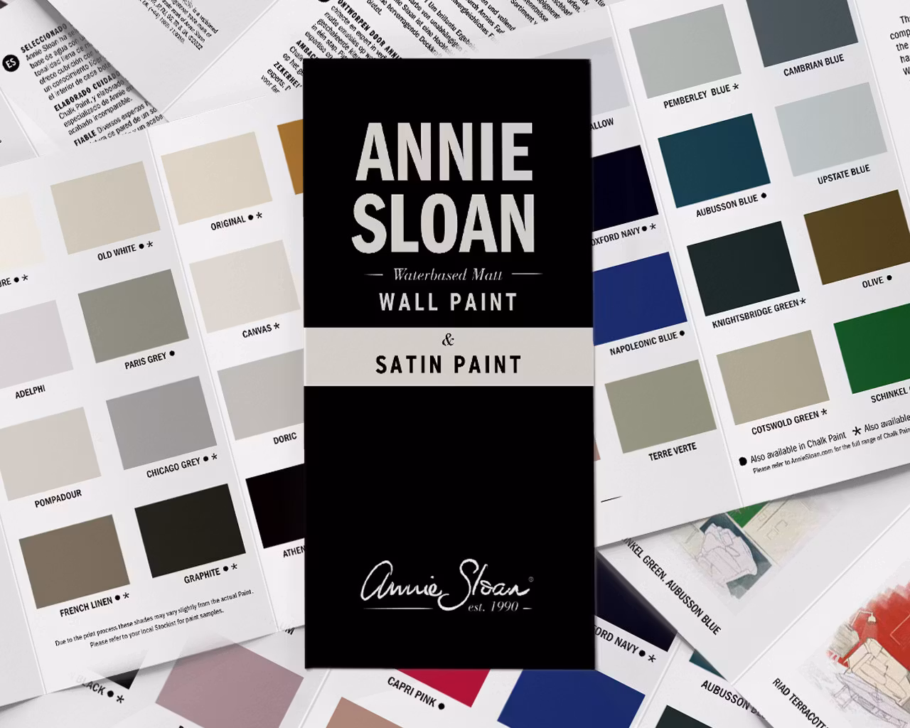 Annie Sloan Färgkarta Wall Paint & Satin