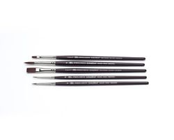 Syntetpenselset Galeria Kort skaft 5 st
