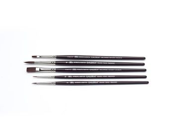 Syntetpenselset Galeria Kort skaft 5 st