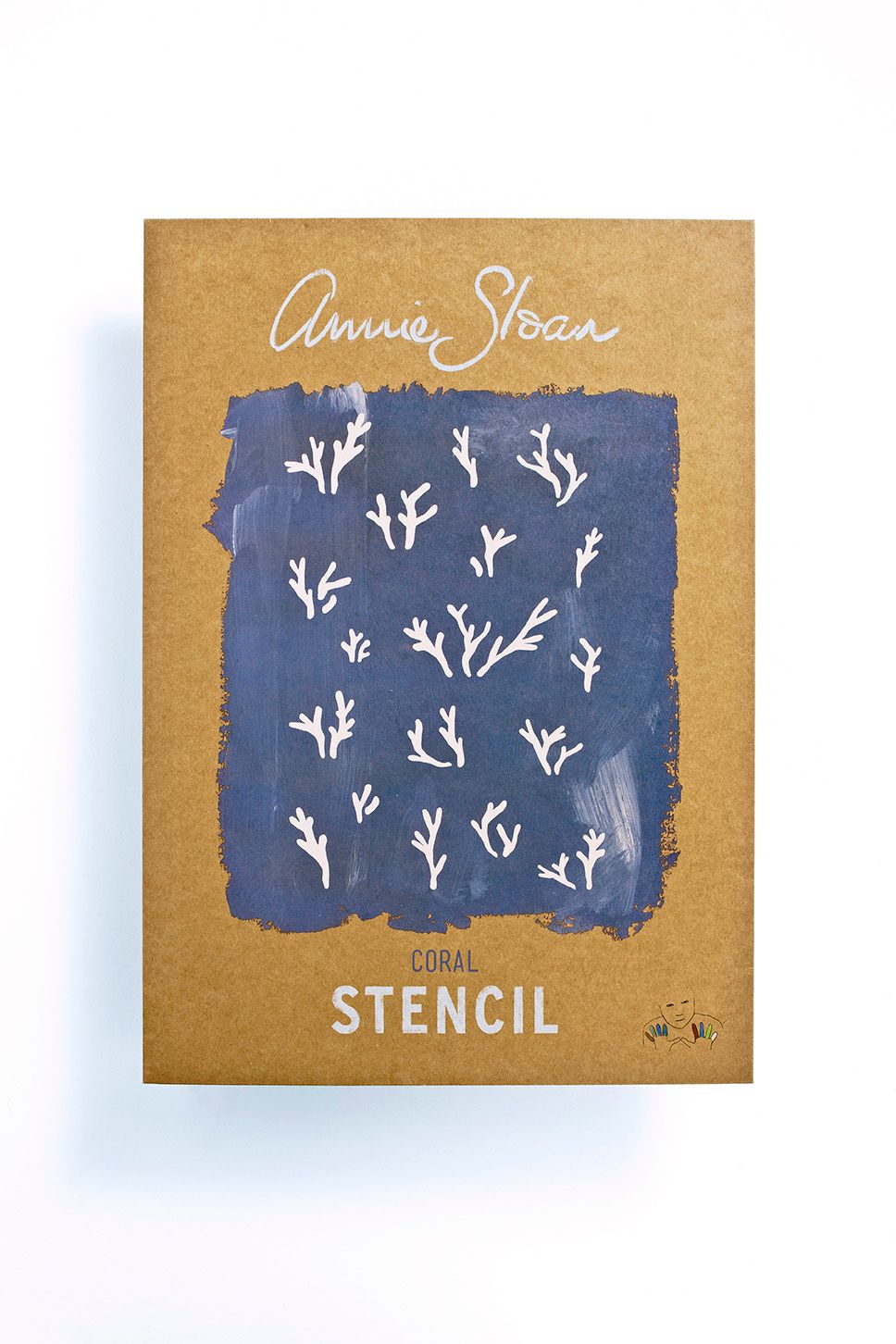 Annie Sloan Stencil  Coral otroligt hållbar schablon A3 korallmönster glada ungmön