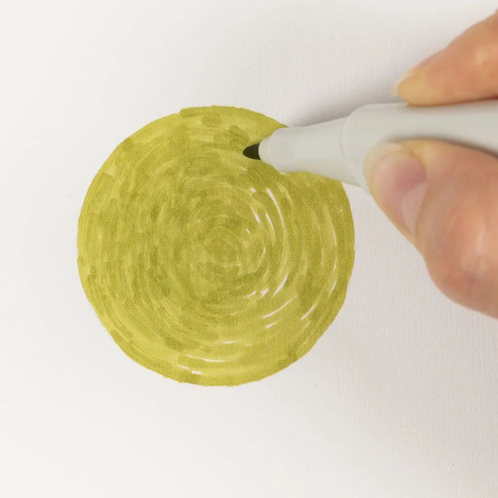 Ritpenna kvalitet professionella illustrationer färgläggning glada ungmön ljusgrön