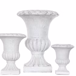 Pokal Kruka Vit Poly