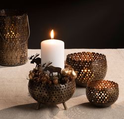 Ljuslykta Twinkle  Antik Brun