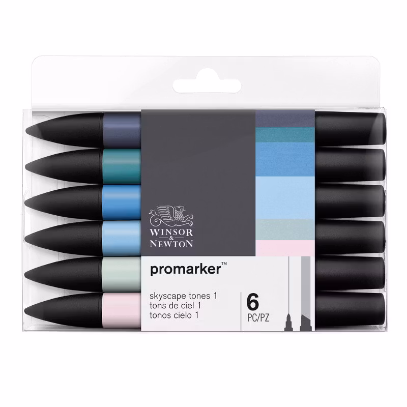 Promarker set Winsor & Newton  6-pack, skyscape tones 1