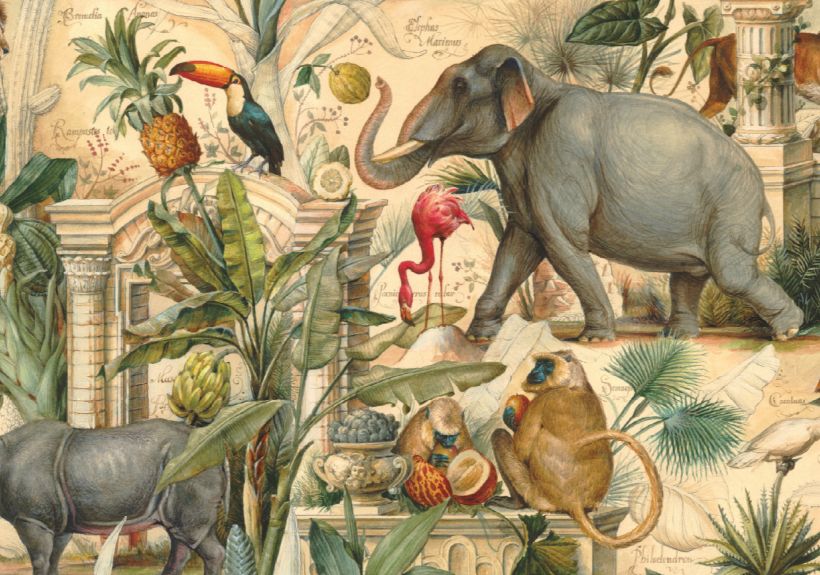 Bomo Art Old papper decoupage vintage glada ungmöns diversehandel