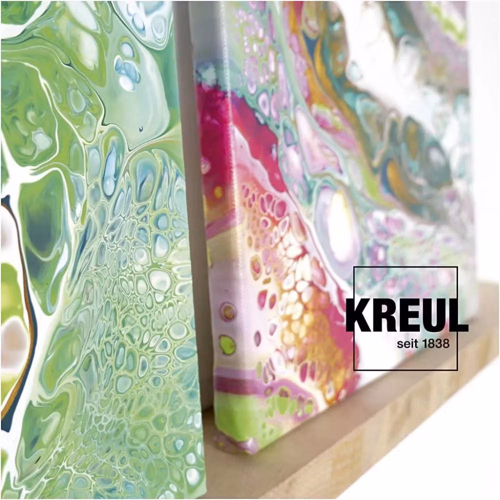 Pouring-Fluid, flytande, akrylfärger, silikonolja, konstverk, skapa, måla en tavla, marmorering