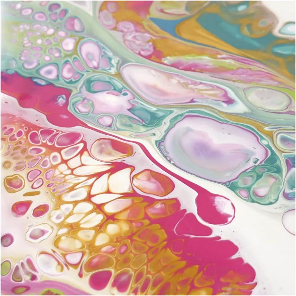 Pouring-Fluid, flytande, akrylfärger, silikonolja, konstverk, skapa, måla en tavla, marmorering