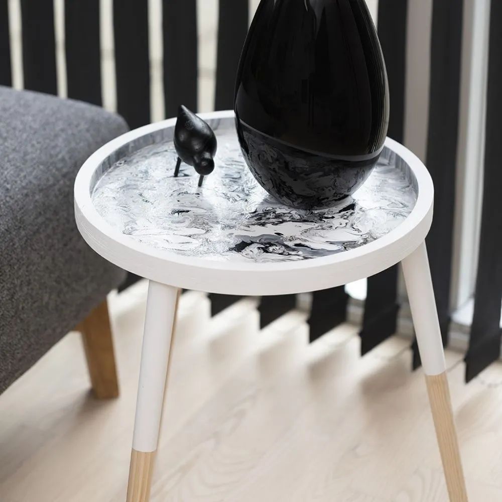 Pouring-Fluid, flytande, akrylfärger, silikonolja, konstverk, skapa, måla en tavla, bord