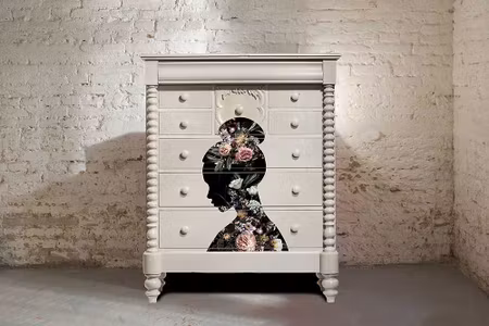 Transfer Re Design Floral Silhoutte