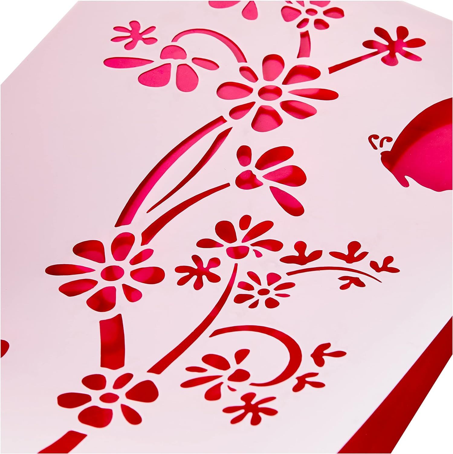 Blommor, Stencil, Schablon, Mall, Design, Mönster,
