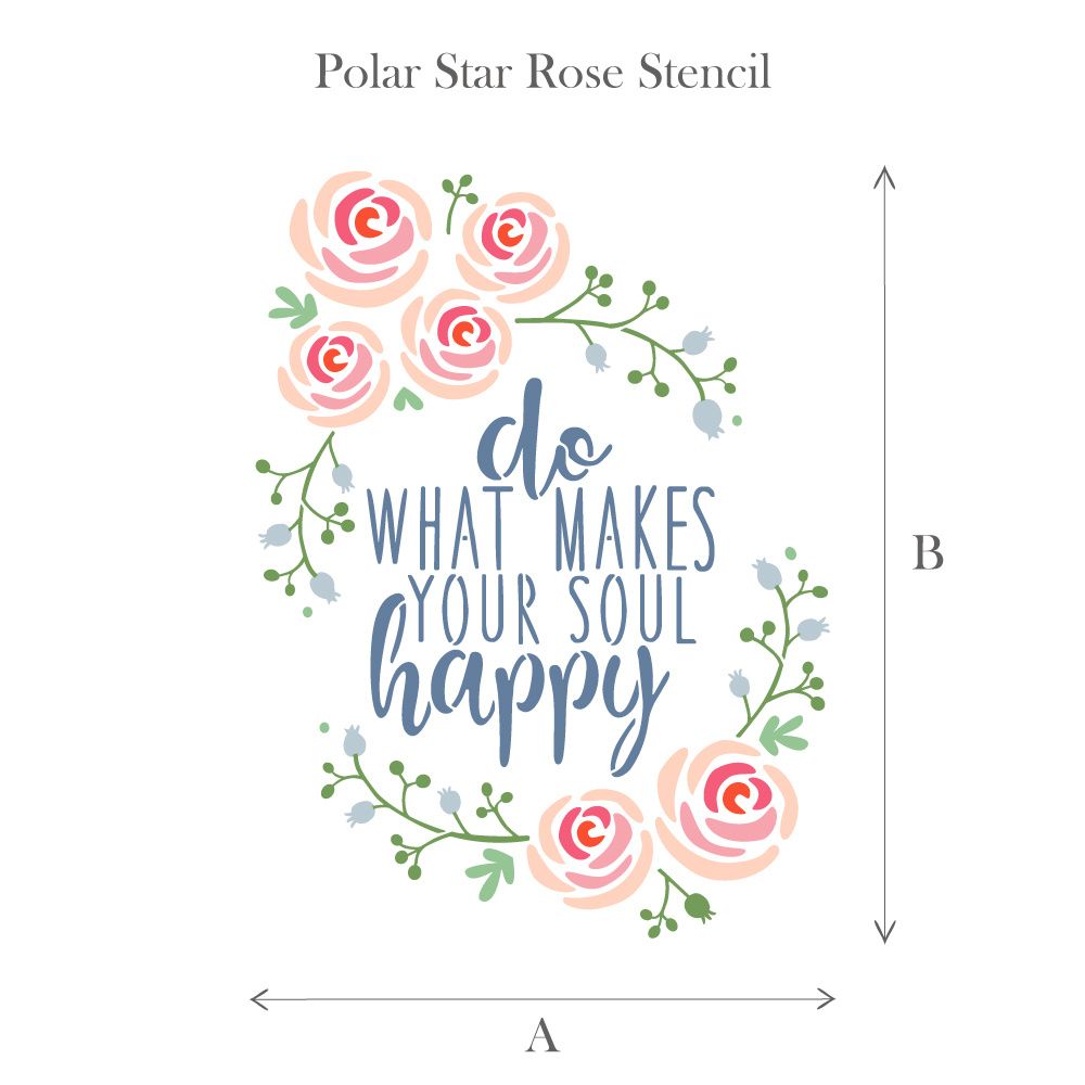 Polar Star Rose, Stencil, Schablon, Mall, Soul Happy, Design,