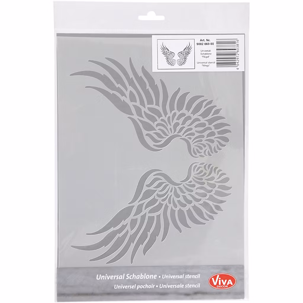 Vingar, Design, Stencil, Mall, Schablon, Wings,