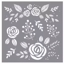Stencil Whimsical floral