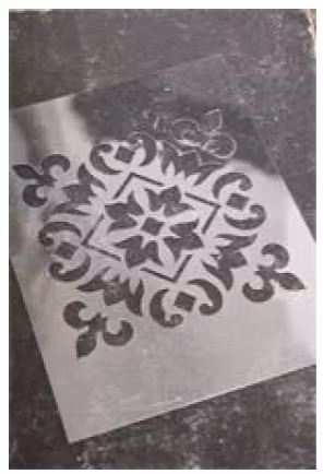 Stenciler, Blomster mönster, 4-pack,