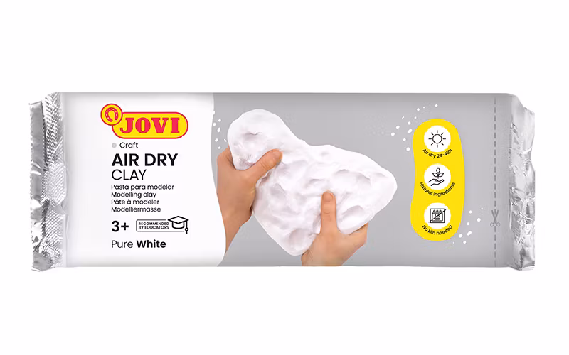 JOVI Lera  Lufttorkande 1000Gr, vit, lättarbetat, former, silikonformar,