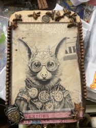 Unik Steampunk-tavla Fladdermus