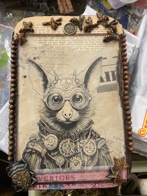 Unik Steampunk-tavla Fladdermus