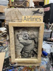 Unik Steampunk-tavla  Sköldpadda