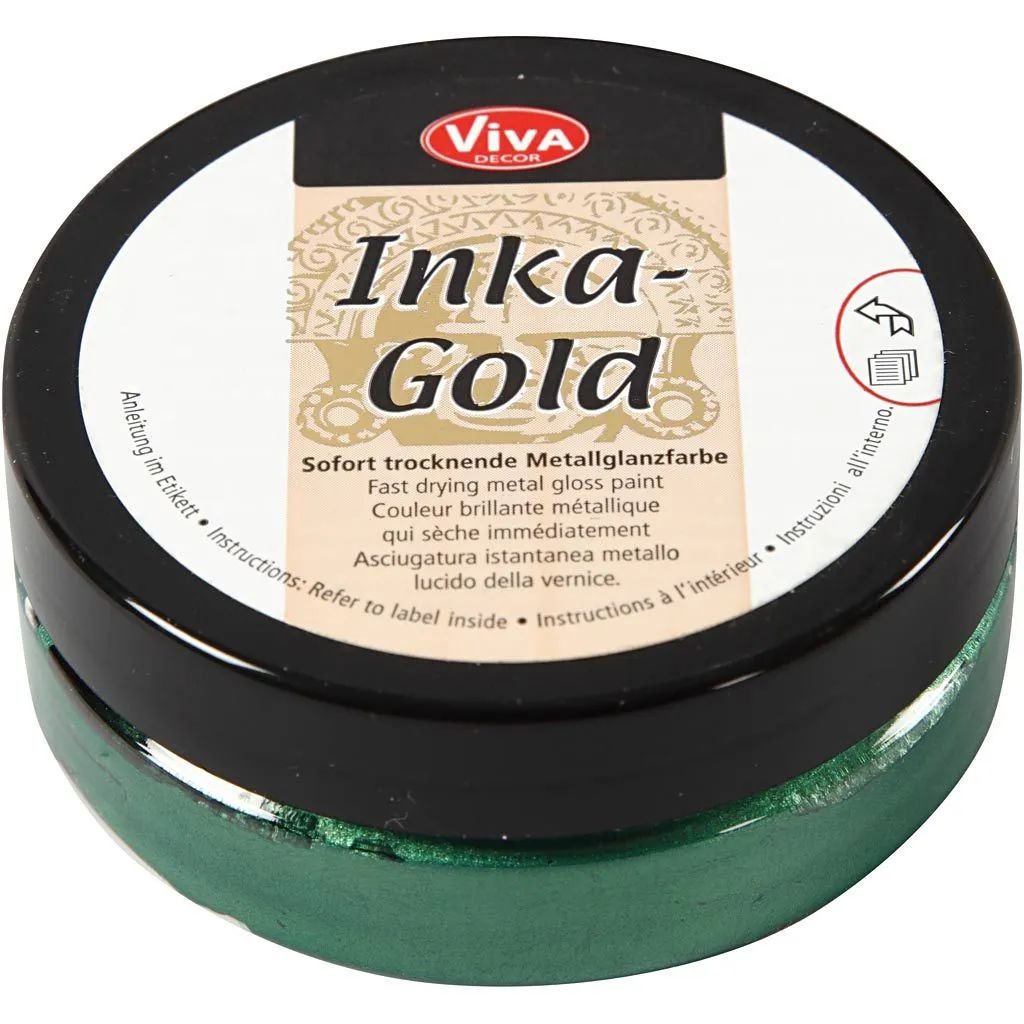 Inka Gold Emerald, grön, glittrig, metallic, 50ml
