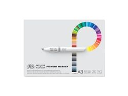 Markerblock Winsor & Newton Pigment marker A3+A4 75g 50ark