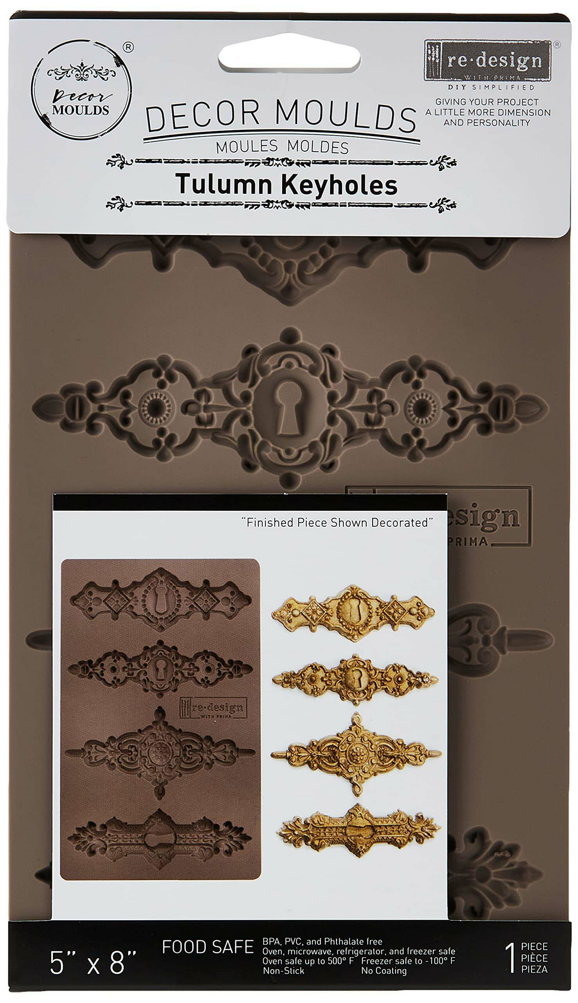 Re Design Moulds  Silikonform Tulumn Keyholes, gjuta relief, gjutform, lera, betong, smältlim