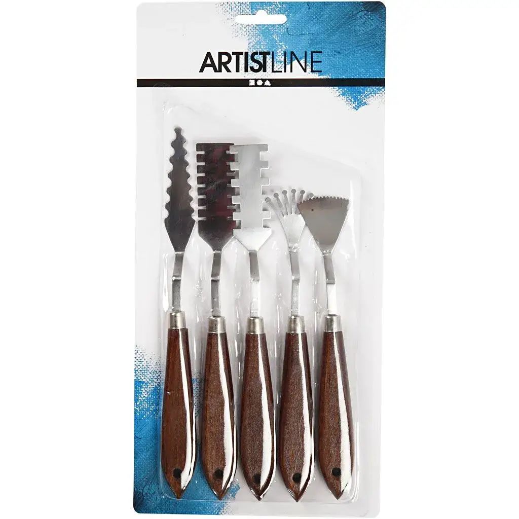 Palettkniv 5-pack mönster, artistline, förpackning