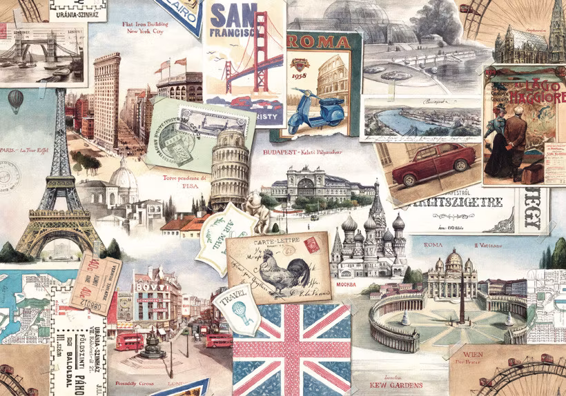 Bomo art Decoupagepapper Travelling