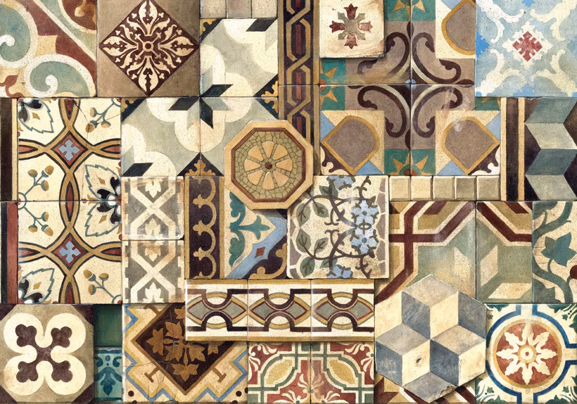 Bomo art Decoupage Antique Tiles